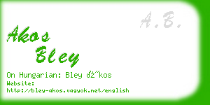 akos bley business card